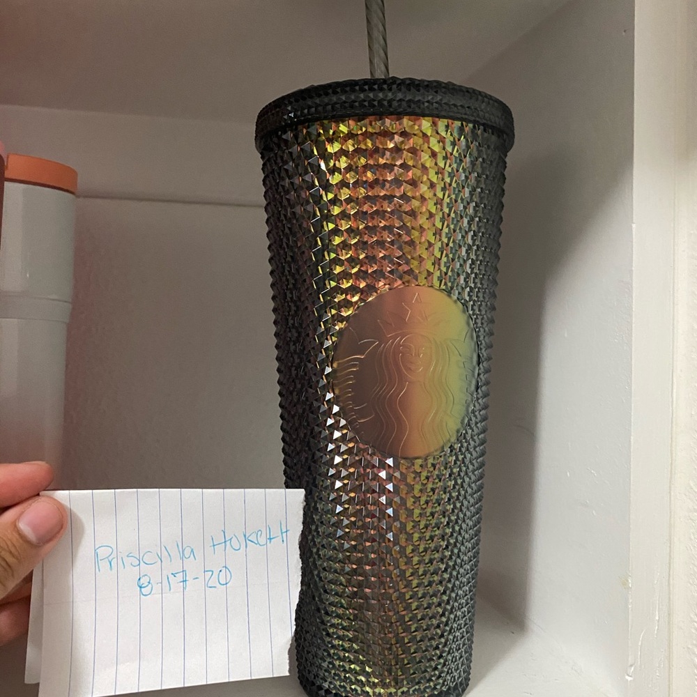 Black unicorn studded tumbler